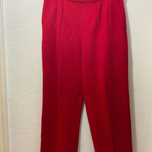 St. John Evening Marie Gray Pants red  size 4 - Picture 2 of 6